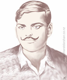 Chandra Shekhar Azad - Art by Rohit Kumar for Bharat Darshan Magazine