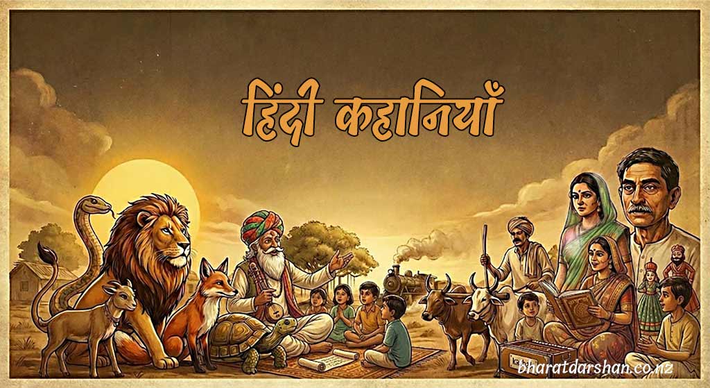 हिंदी कहानियाँ - पंचतंत्र की कहानियाँ, प्रेमचंद शैली के पात्र और पारंपरिक भारतीय कहानी संग्रह